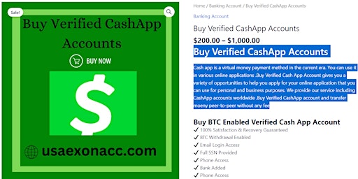 Imagem principal do evento Buy Verified Cash App Accounts - All Country Avalable ➥(Caash App)
