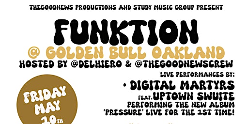FUNKTION hosted by DeL! • w/ Digital Martyrs, Po3, HMZA., Edgewize, Safahri primary image