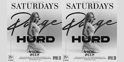 THE ADULT PLAYGROUND @ HIDE/SEEK EVERY SATURDAY (25+) hosted by PAIGE HURD primary image