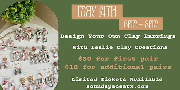 Arts & Quack's: Clay Earring Class with Leslie Clay Creations