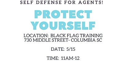 Imagem principal do evento 5/15/24 - Columbia Agents- Self-Defense Training with Gerard Brown!