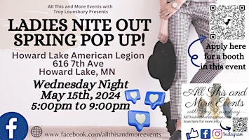 Primaire afbeelding van Ladies Nite Out Spring Pop-Up! w/ All This & More Events w/ Troy Lounsbury