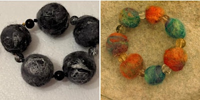 Imagem principal de Creative Spring recycled wet and needle felt Beads, make earrings, bracelets, necklaces in Garstang