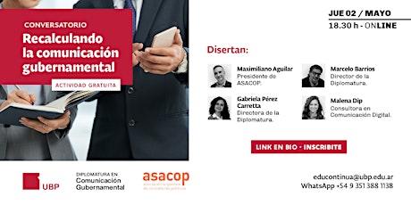 Hauptbild für Conversatorio | Recalculando la Comunicación Gubernamental