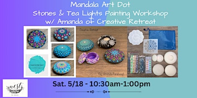 Image principale de Mandala Art Dot Stones & Tea Lights Painting Workshop