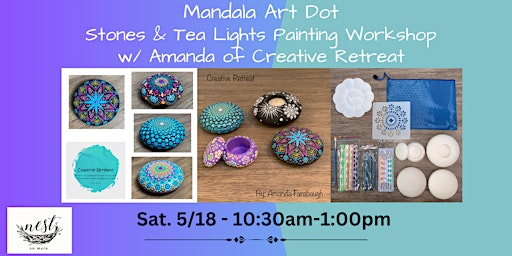 Imagem principal de Mandala Art Dot Stones & Tea Lights Painting Workshop