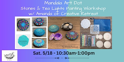 Immagine principale di Mandala Art Dot Stones & Tea Lights Painting Workshop 