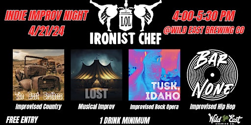 Primaire afbeelding van Ironist Chef: Indie Improv Night