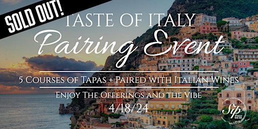 Immagine principale di Taste of Italy Food & Wine Pairing Event 