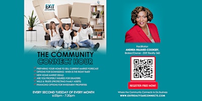 Primaire afbeelding van THE COMMUNITY CONNECT HOUR HOSTED BY EXIT REALTY 360