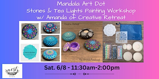 Imagen principal de Mandala Art Dot Stones & Tea Lights Painting Workshop