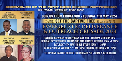 Primaire afbeelding van Evangelistic Deliverance & Outreach Crusade 2024 Free Admittance