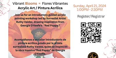 Image principale de Vibrant Blooms: Acrylic Art Workshop - Capturing the Essence of Red Poppy Flowers