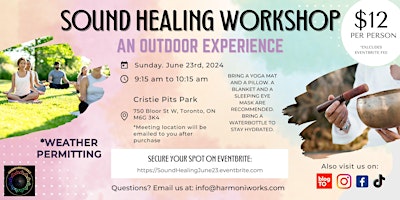 Sound Healing Workshop for Groups (Outdoor Experience) primary image