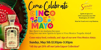 Primaire afbeelding van Cinco De Mayo: Viva México Tequila Celebration!