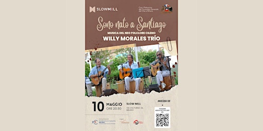 Imagem principal do evento Willy Morales Trio – Sono nato a Santiago