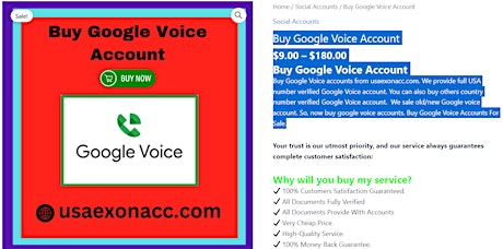Buy Google Voice Accounts - Instant Delivery & Low Prices❤️