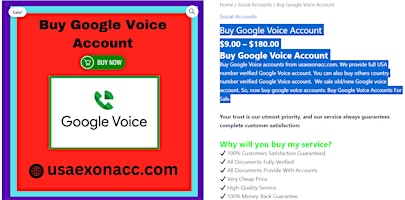 Buy Google Voice Accounts - Instant Delivery & Low Prices❤️ primary image