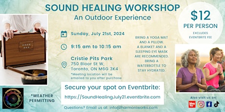 Sound Healing Workshop for Groups (Outdoor Experience)