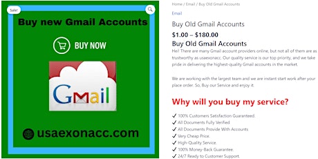 100% Pva Old & New Best Quality Gmail Accounts (R)