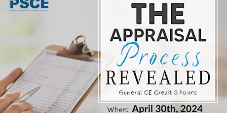 The Appraisal Process Reveled CE Credits.