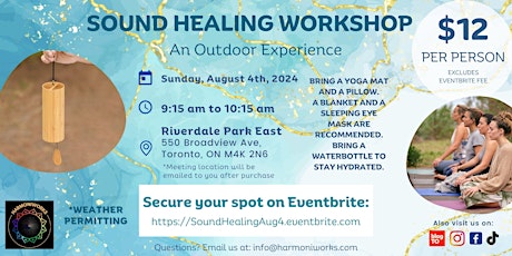 Sound Healing Workshop for Groups (Outdoor Experience)