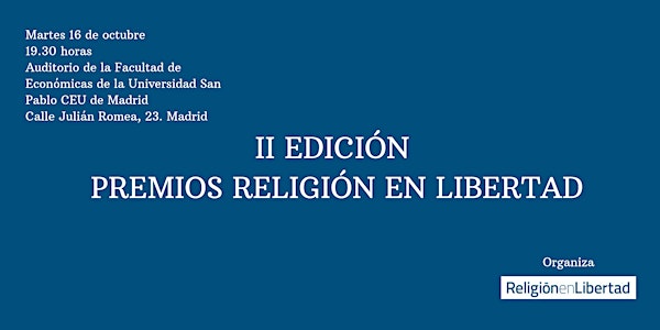 II edición Premios Religión en Libertad 2019