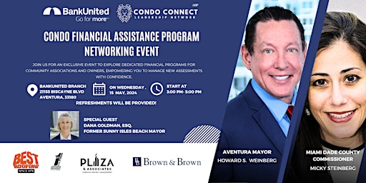 Primaire afbeelding van CONDOS/HOA FINANCIAL ASSISTANCE PROGRAM - NETWORKING EVENT