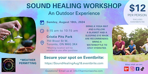 Sound Healing Workshop for Groups (Outdoor Experience) primary image