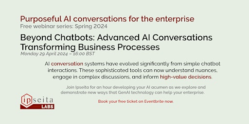 Primaire afbeelding van Beyond Chatbots: Advanced AI Conversations Transforming Business Processes