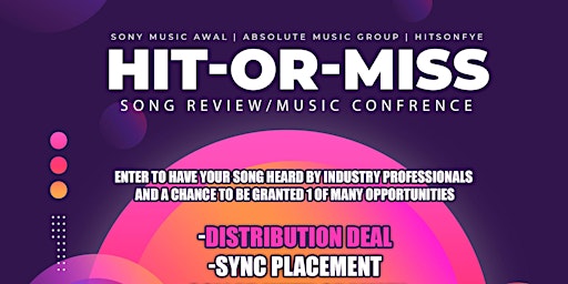 Immagine principale di Hit or Miss Song Review & Conference 