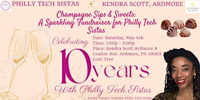 Image principale de Champagne Sips & Sweets:  A Sparkling Fundraiser for Philly Tech Sistas