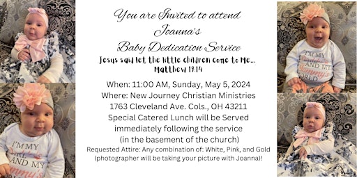 Image principale de Joanna's Baby Dedication Service