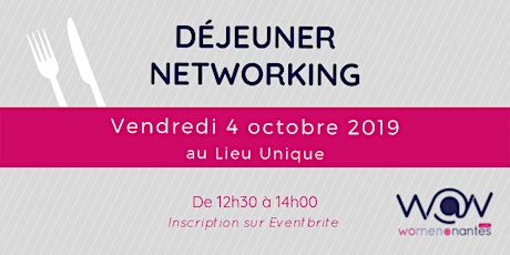 Déjeuner networking Women@Nantes - Octobre 2019 primary image