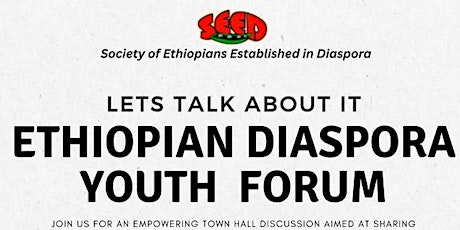 Ethiopian Diaspora Youth Forum, sponsored by SEED