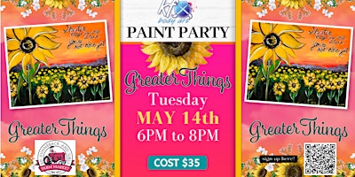 Imagem principal de Greater Things Ahead Sunflower Field Canvas Paint Party