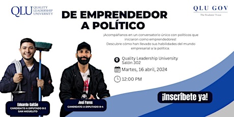 Primaire afbeelding van Conversatorio: De Emprendedor a Político