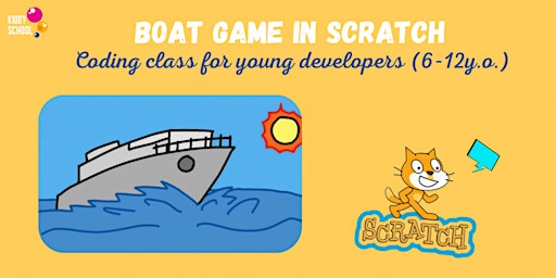 Imagem principal de Boat Race Game in Scratch - coding workshop for kids 6+