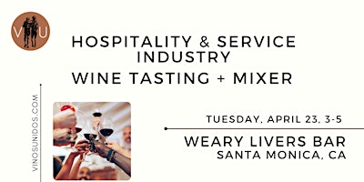 Hospitality & Service Industry Private Wine Tasting with Vinos Unidos primary image