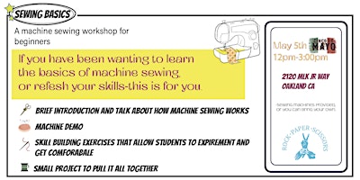 Machine Sewing  101 : the basics primary image