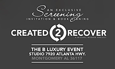 An Exclusive Created 2 Recover Screening & Book Signing