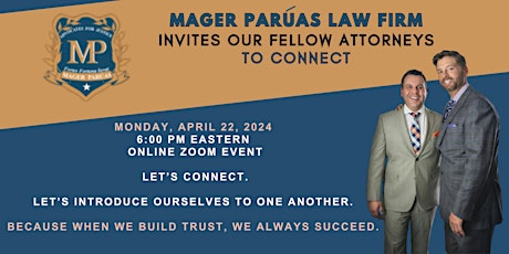 Mager Paruas  Law Firm Online Networking Event for Fellow Attorneys