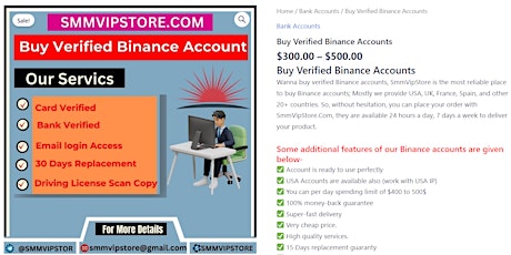Why should I buy verified Binance accounts?