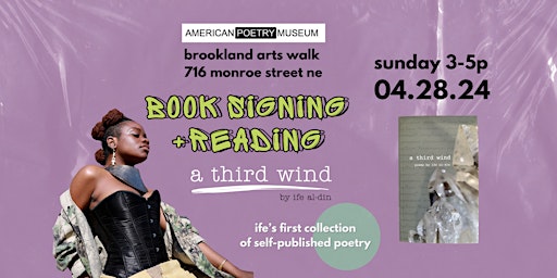 a third wind- Book Signing + Reading  primärbild
