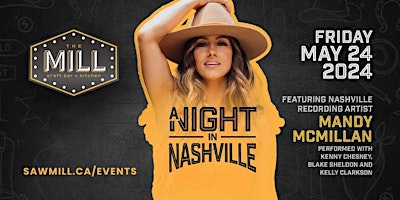 Primaire afbeelding van A Night in Nashville feat. Mandy McMillan at The Mill Craft Bar + Kitchen