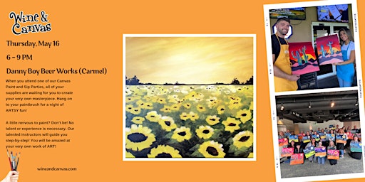 Primaire afbeelding van Carmel Paint and Sip – Sunflower Sunset