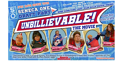 Primaire afbeelding van UNBILLIEVABLE! Movie Screening and Draft Watch Party at Seneca One