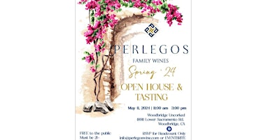 Immagine principale di Perlegos Family Wines  - Spring '24  Open House, Tasting & Pick-up Event 