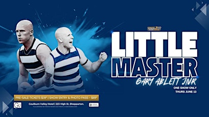 The Little Master - Gary Ablett JNR LIVE at GV Hotel, Shepparton! primary image