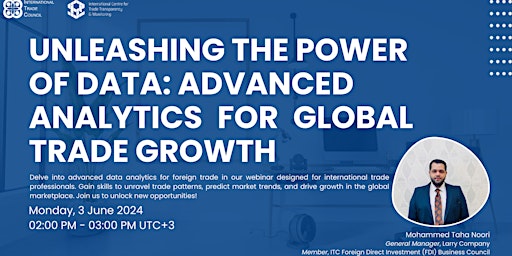 Primaire afbeelding van WEBINAR: Unleashing the Power of Data: Advanced Analytics for Global Trade